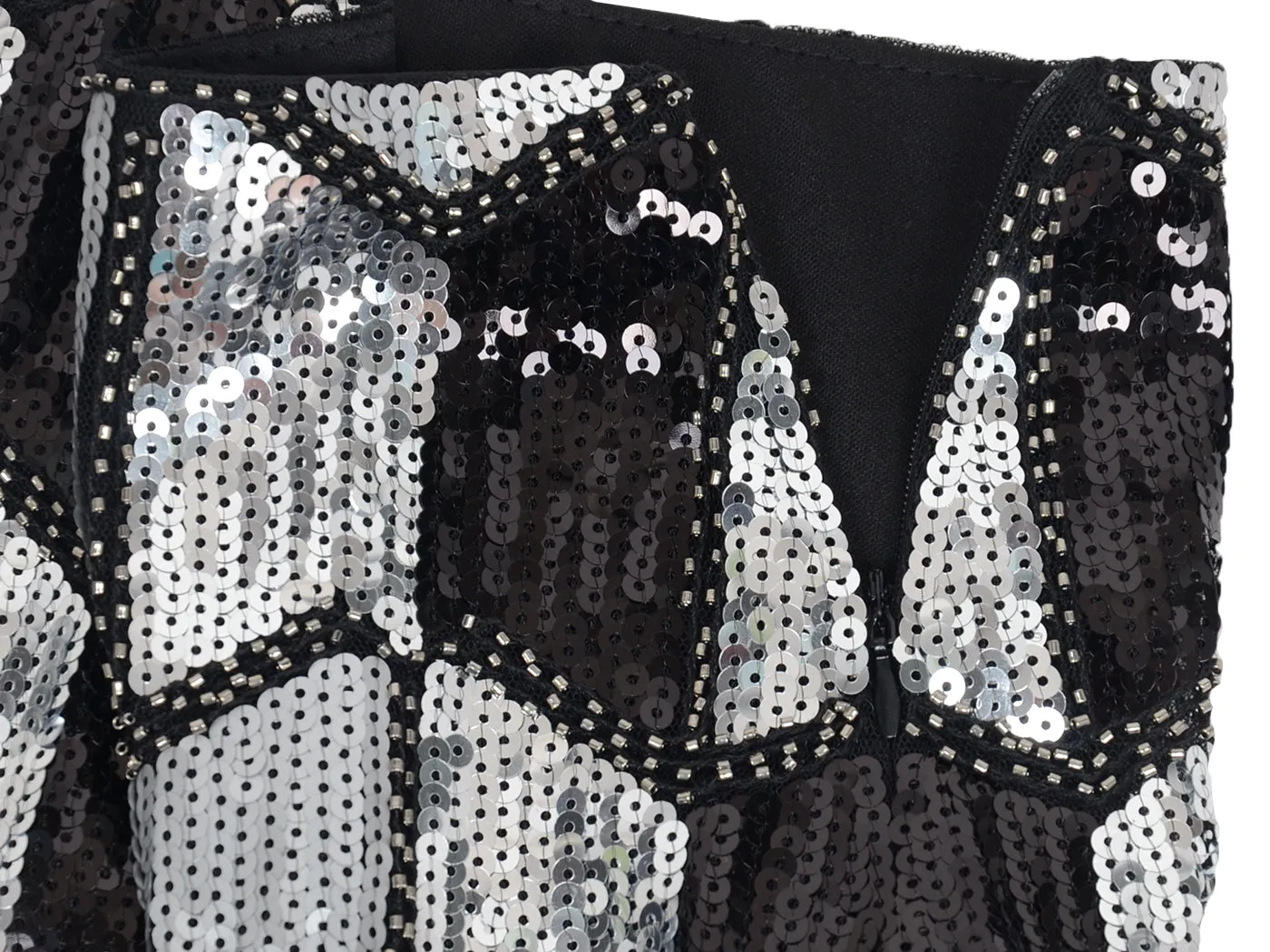 Anna-Kaci Women Sequin Rhombus Stretch Mini Pencil Skirt