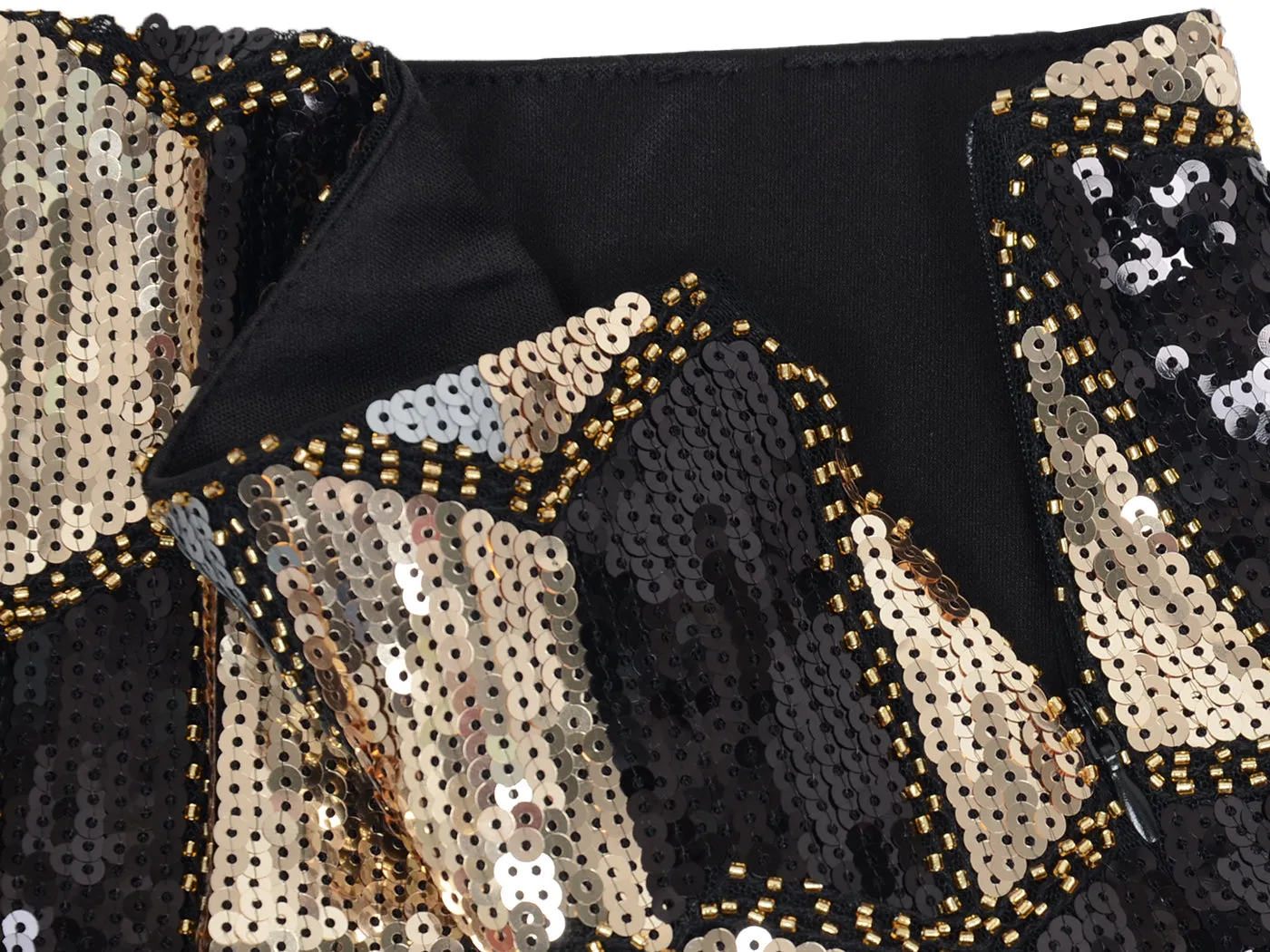 Anna-Kaci Women Sequin Rhombus Stretch Mini Pencil Skirt