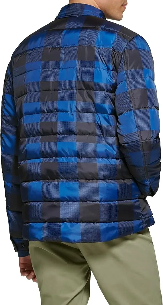 BASS OUTDOOR Men's Mission Quilted Puffer Shirt Jacket 2XL XXL Blue Black