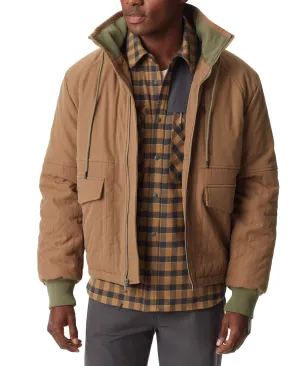 BASS OUTDOOR Mens Quilted Bomber Jacket Ermine 2XL Brown
