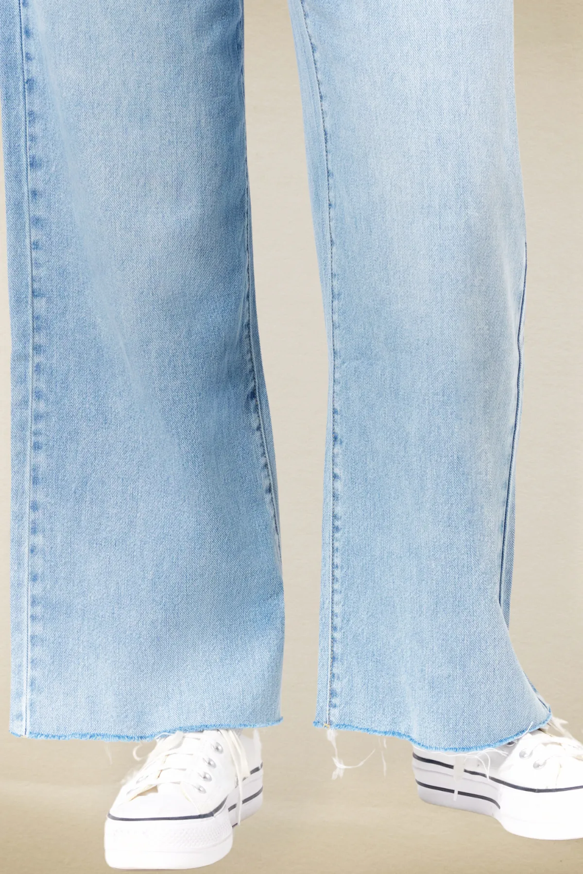 Bleach Please Folded Waistband Jeans - 1822 Jeans
