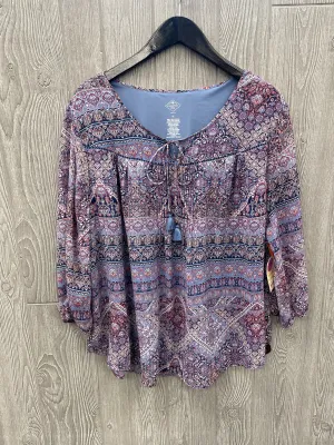 Blouse Long Sleeve By St Johns Bay In Purple, Size: 1x
