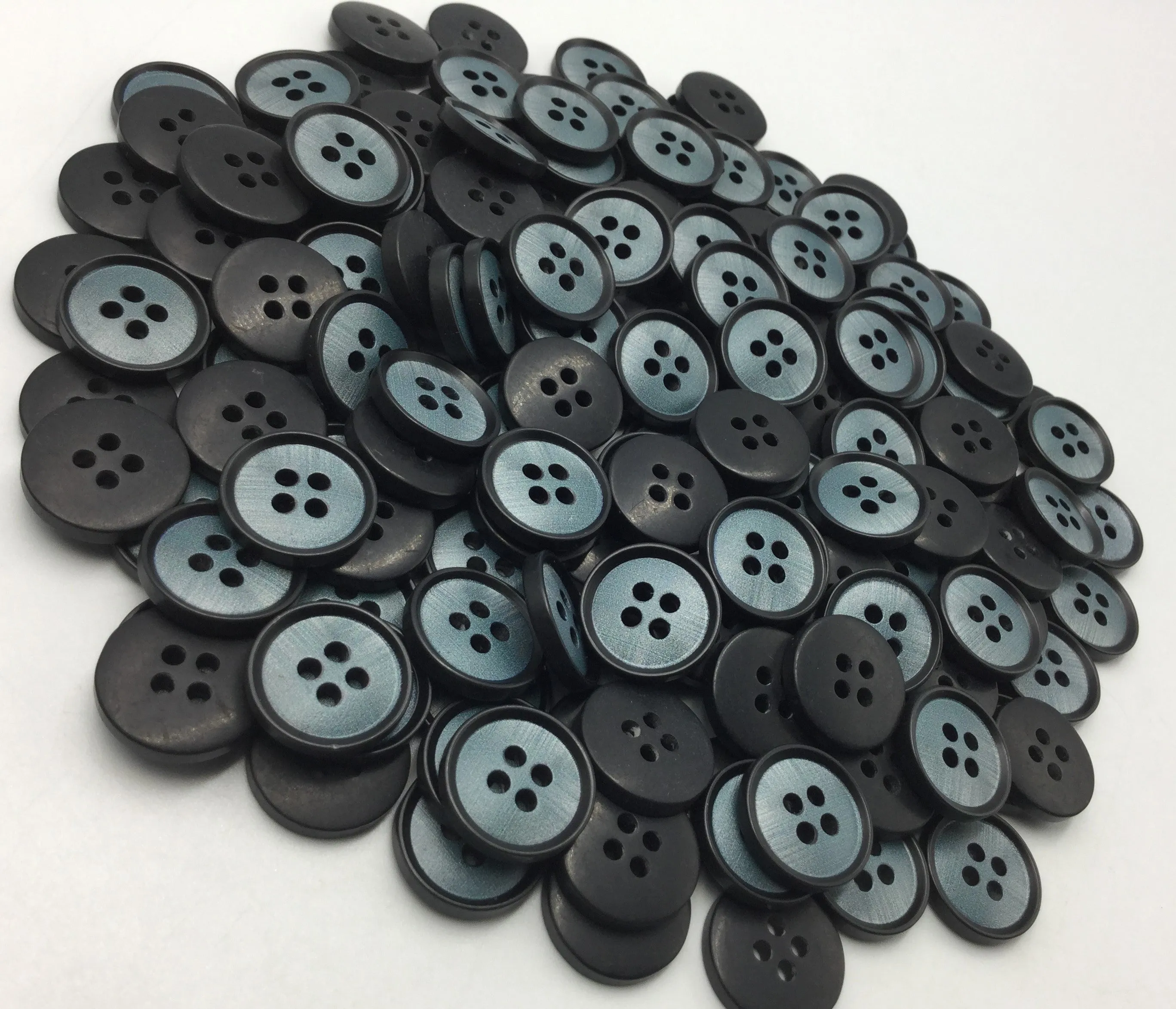 Blue & Sky Four Hole Plastic Button