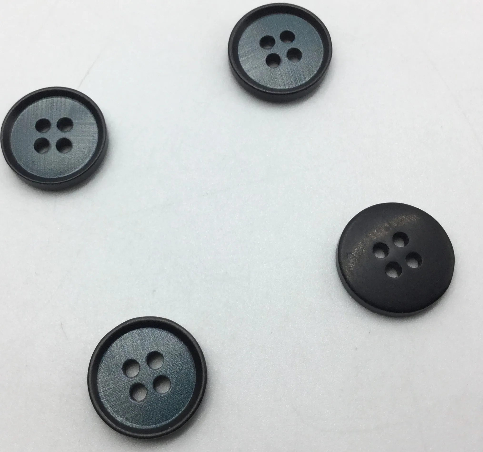 Blue & Sky Four Hole Plastic Button