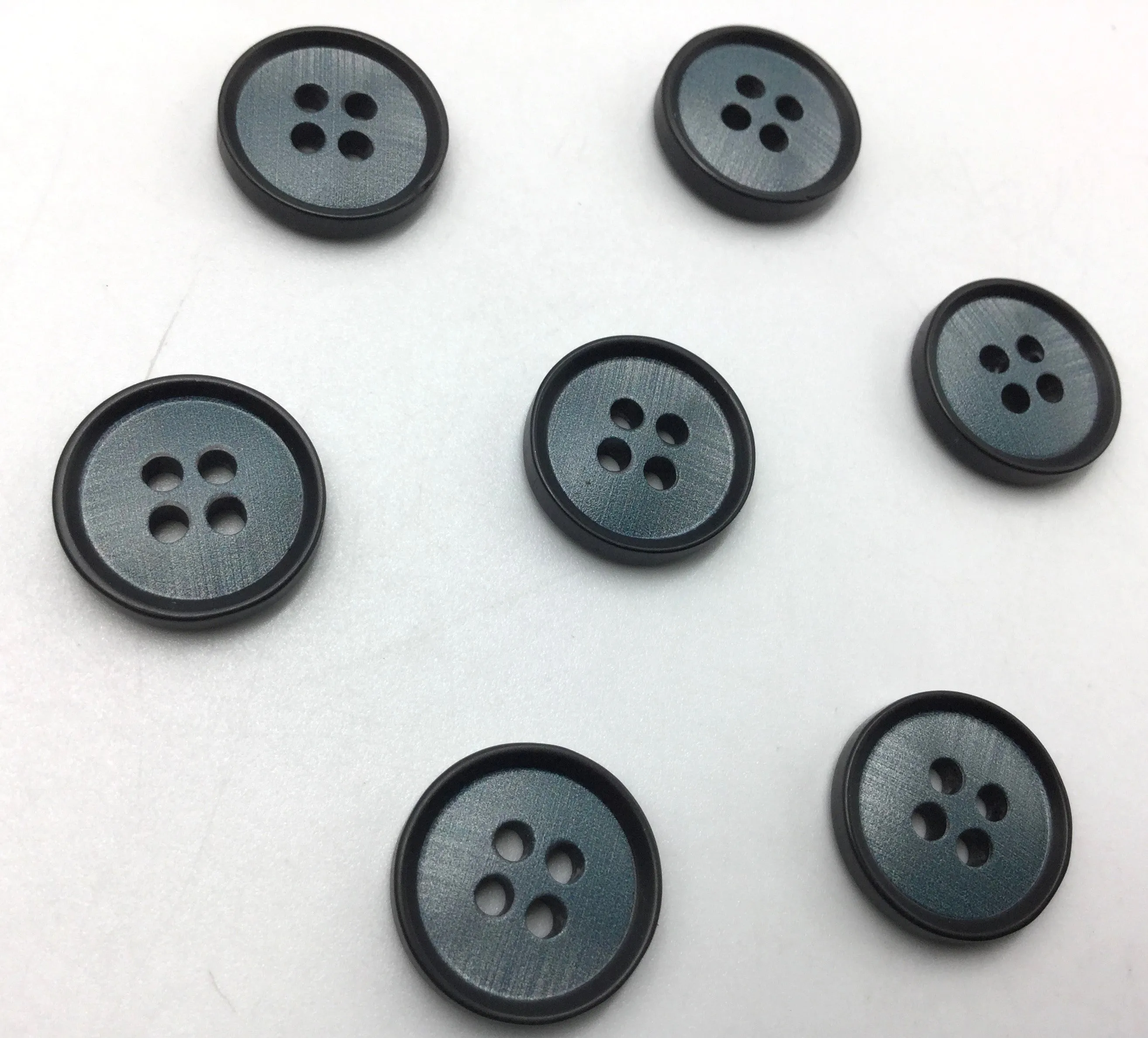 Blue & Sky Four Hole Plastic Button