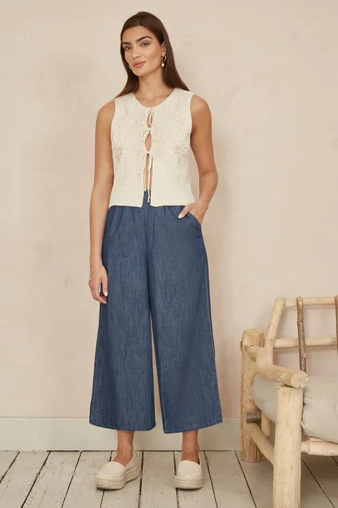 BLUE CHAMBRAY CULOTTES