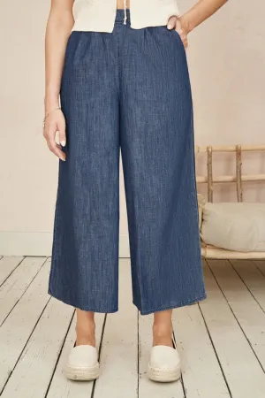 BLUE CHAMBRAY CULOTTES