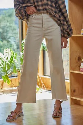By Together Cream Wide Leg Jeans