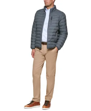 Club Room Mens Puffer Jacket Coat 2XL Grey Solid