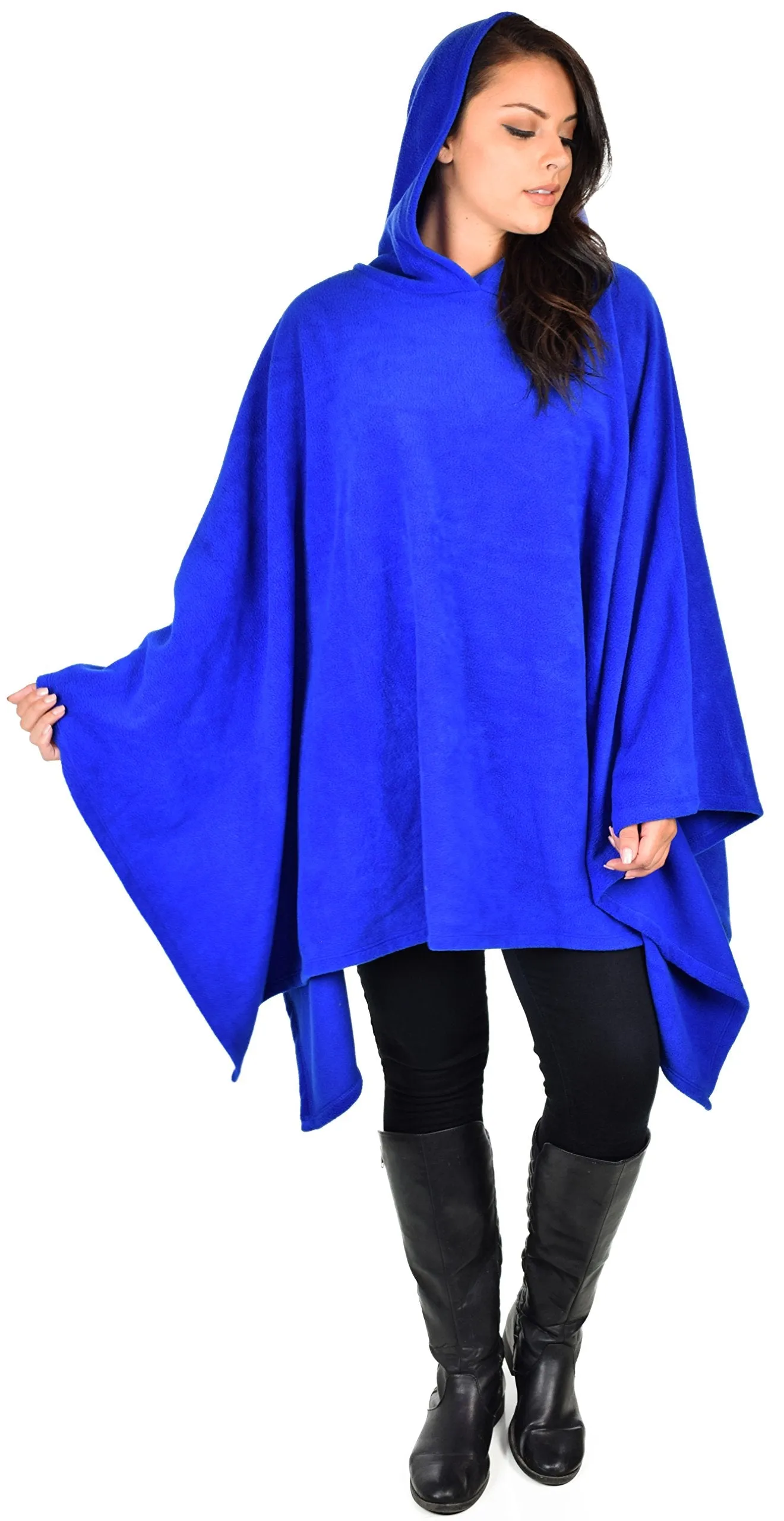 Dare2bStylish Women Poncho Style Hoodie Sweater Fleece Cover Up for Cold Weather