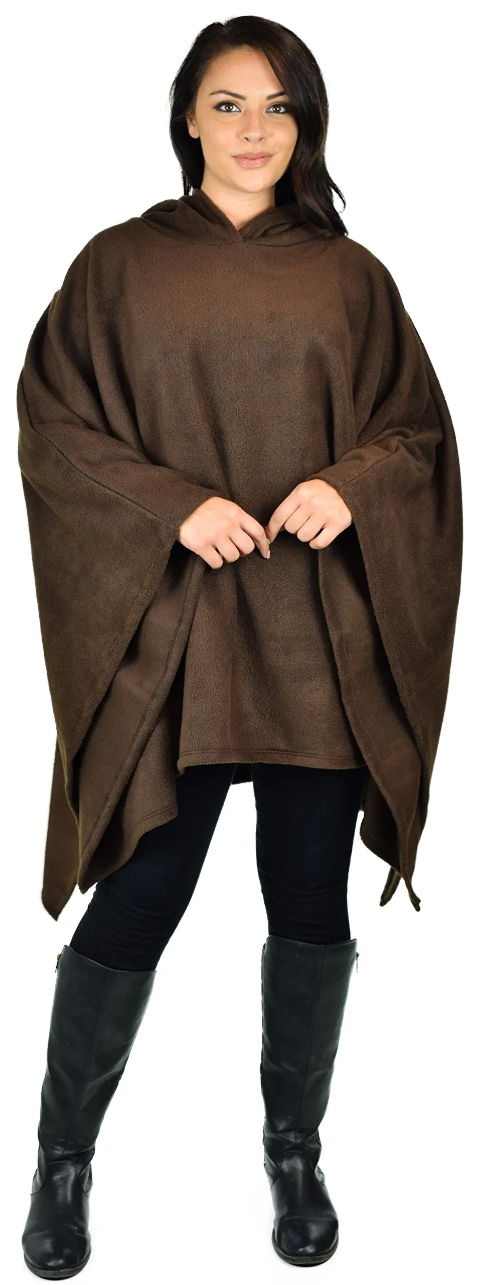 Dare2bStylish Women Poncho Style Hoodie Sweater Fleece Cover Up for Cold Weather