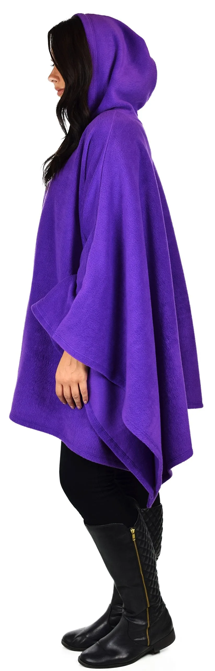 Dare2bStylish Women Poncho Style Hoodie Sweater Fleece Cover Up for Cold Weather