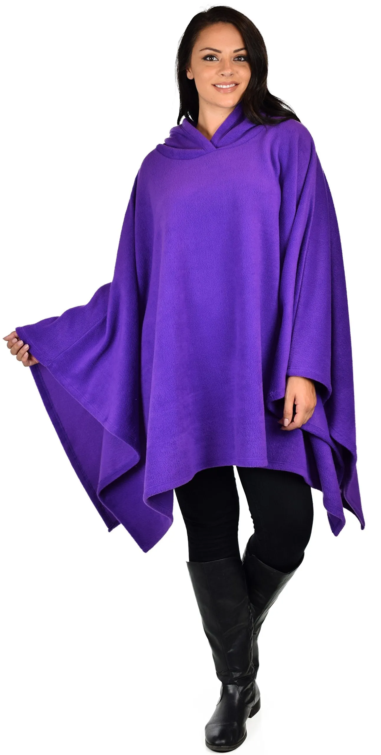Dare2bStylish Women Poncho Style Hoodie Sweater Fleece Cover Up for Cold Weather