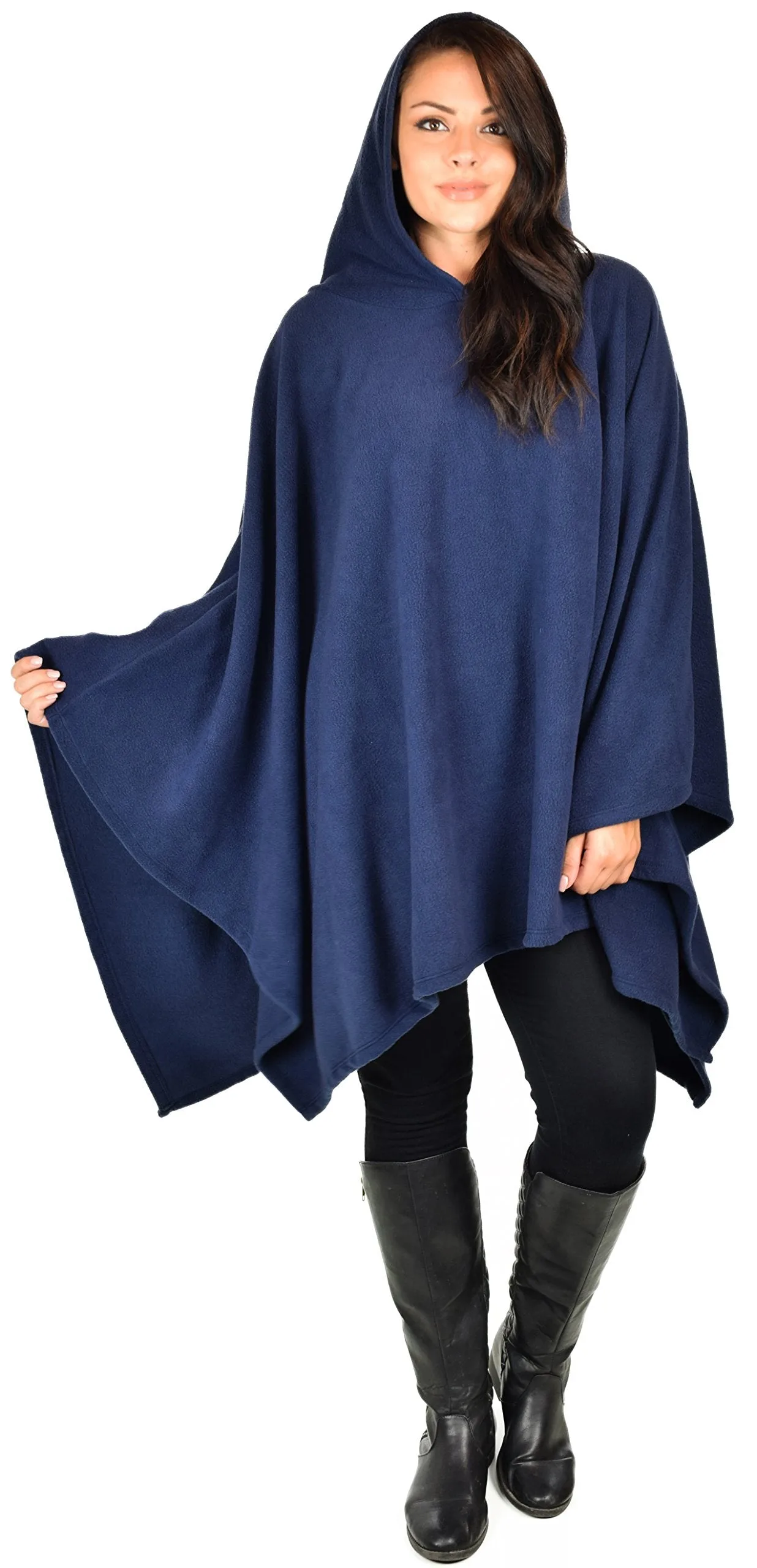 Dare2bStylish Women Poncho Style Hoodie Sweater Fleece Cover Up for Cold Weather