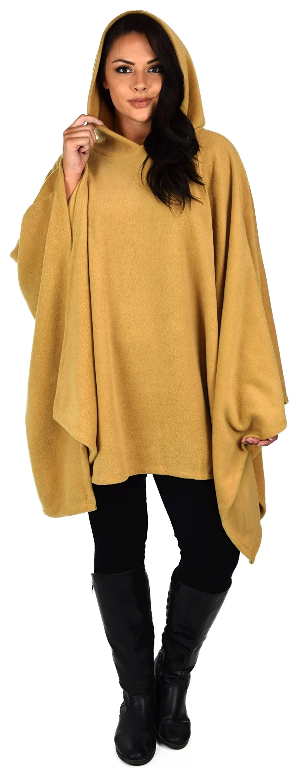 Dare2bStylish Women Poncho Style Hoodie Sweater Fleece Cover Up for Cold Weather