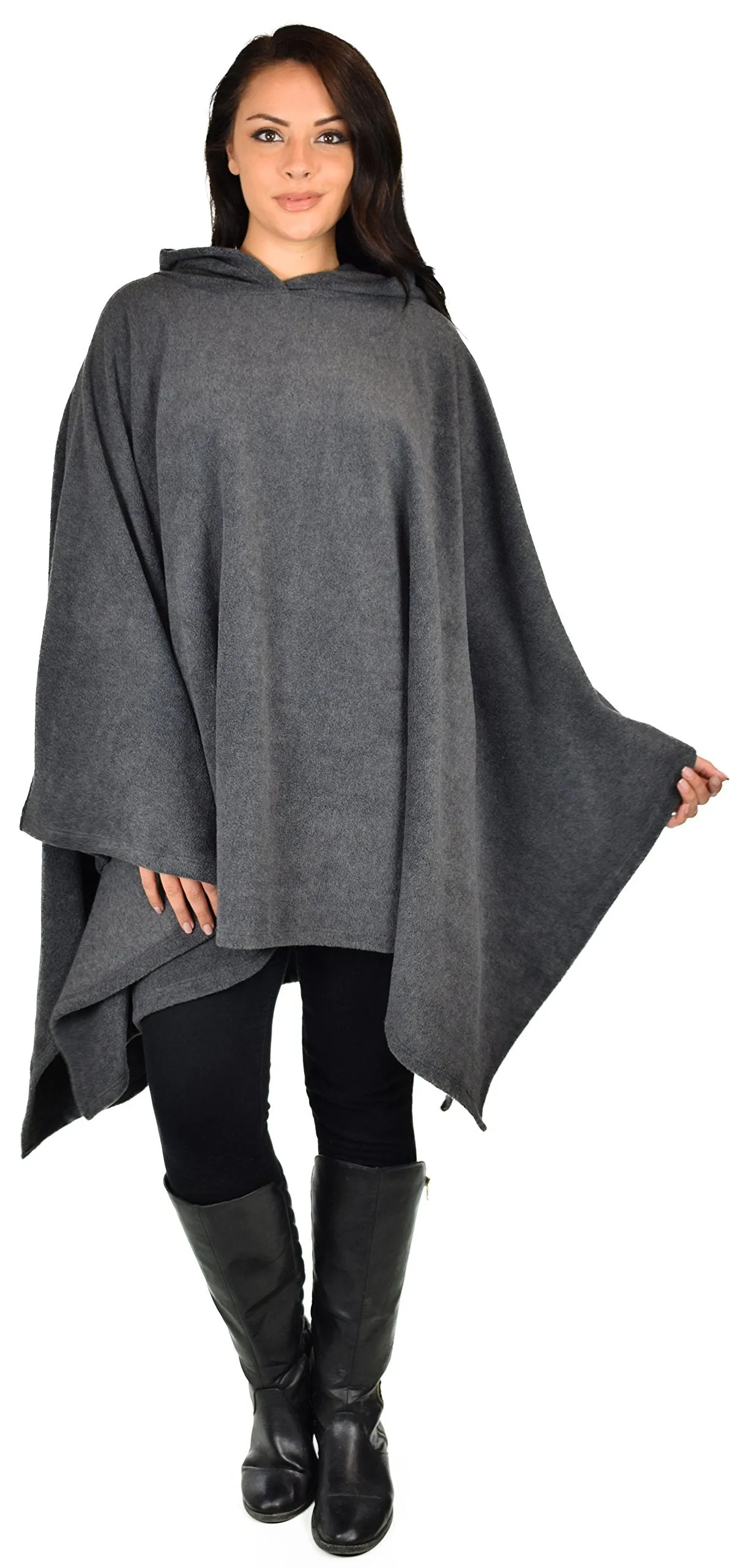Dare2bStylish Women Poncho Style Hoodie Sweater Fleece Cover Up for Cold Weather