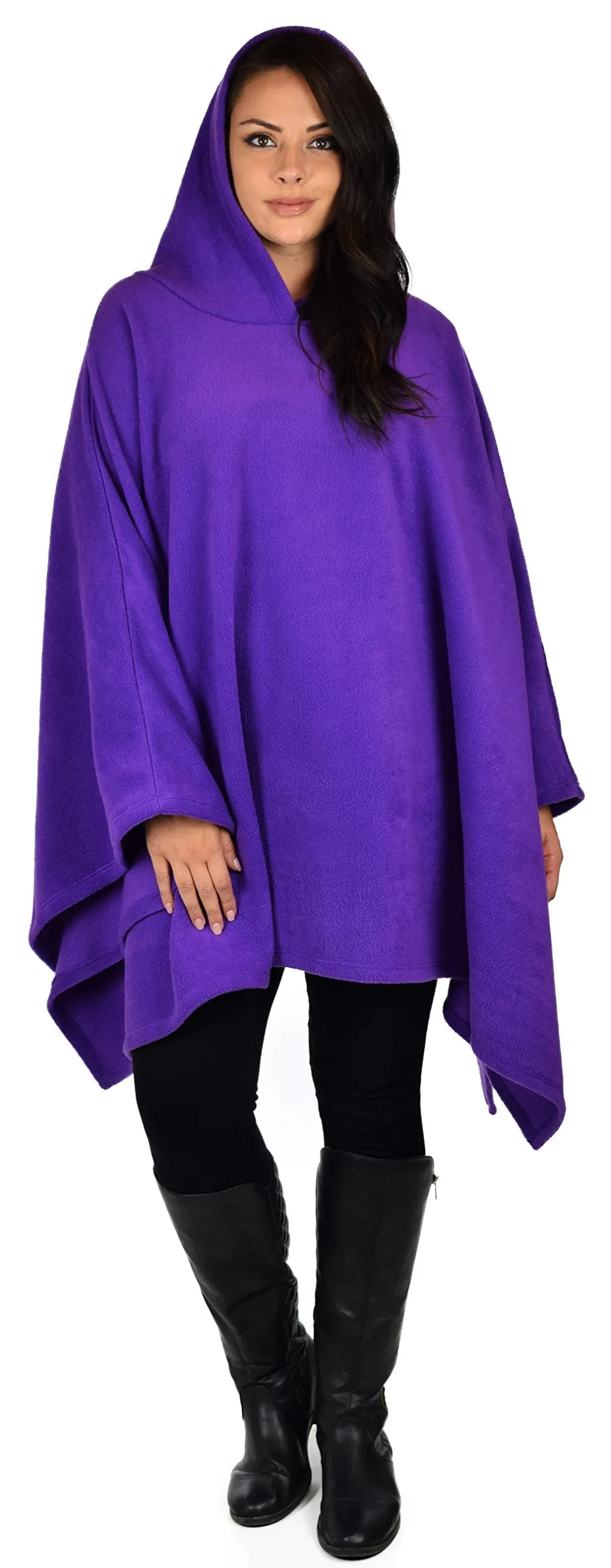 Dare2bStylish Women Poncho Style Hoodie Sweater Fleece Cover Up for Cold Weather