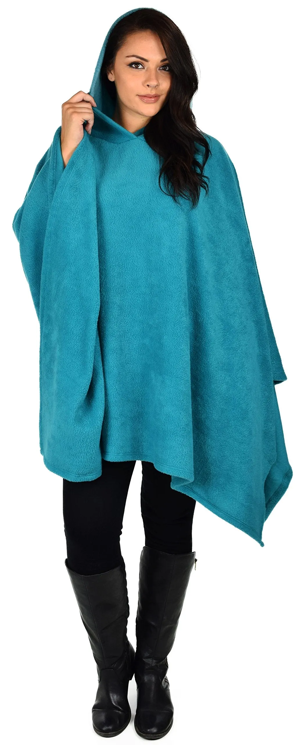 Dare2bStylish Women Poncho Style Hoodie Sweater Fleece Cover Up for Cold Weather