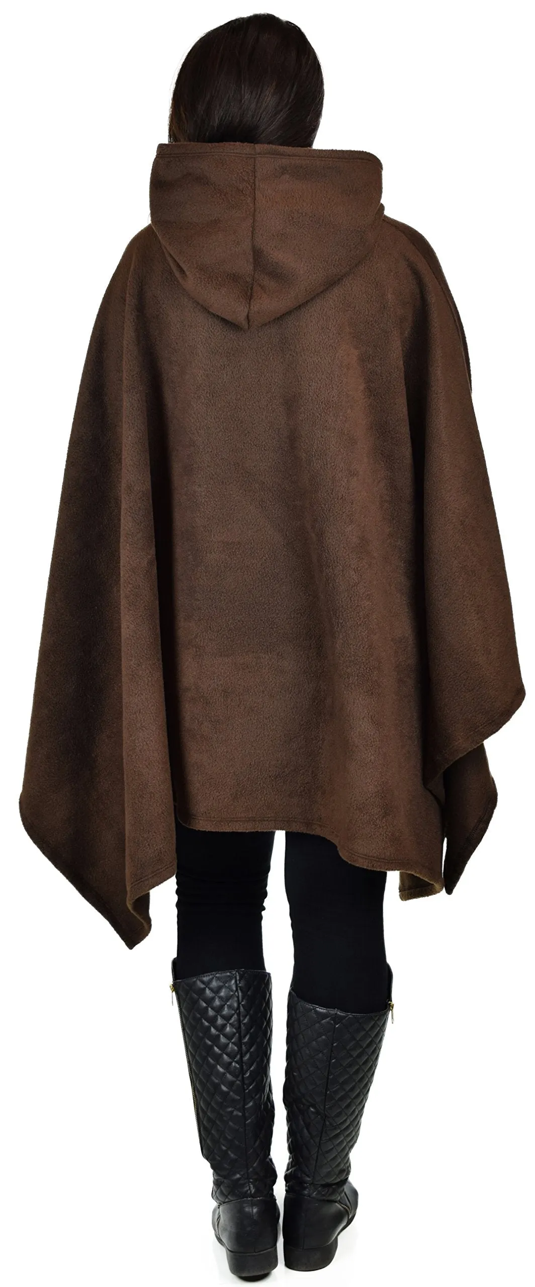 Dare2bStylish Women Poncho Style Hoodie Sweater Fleece Cover Up for Cold Weather