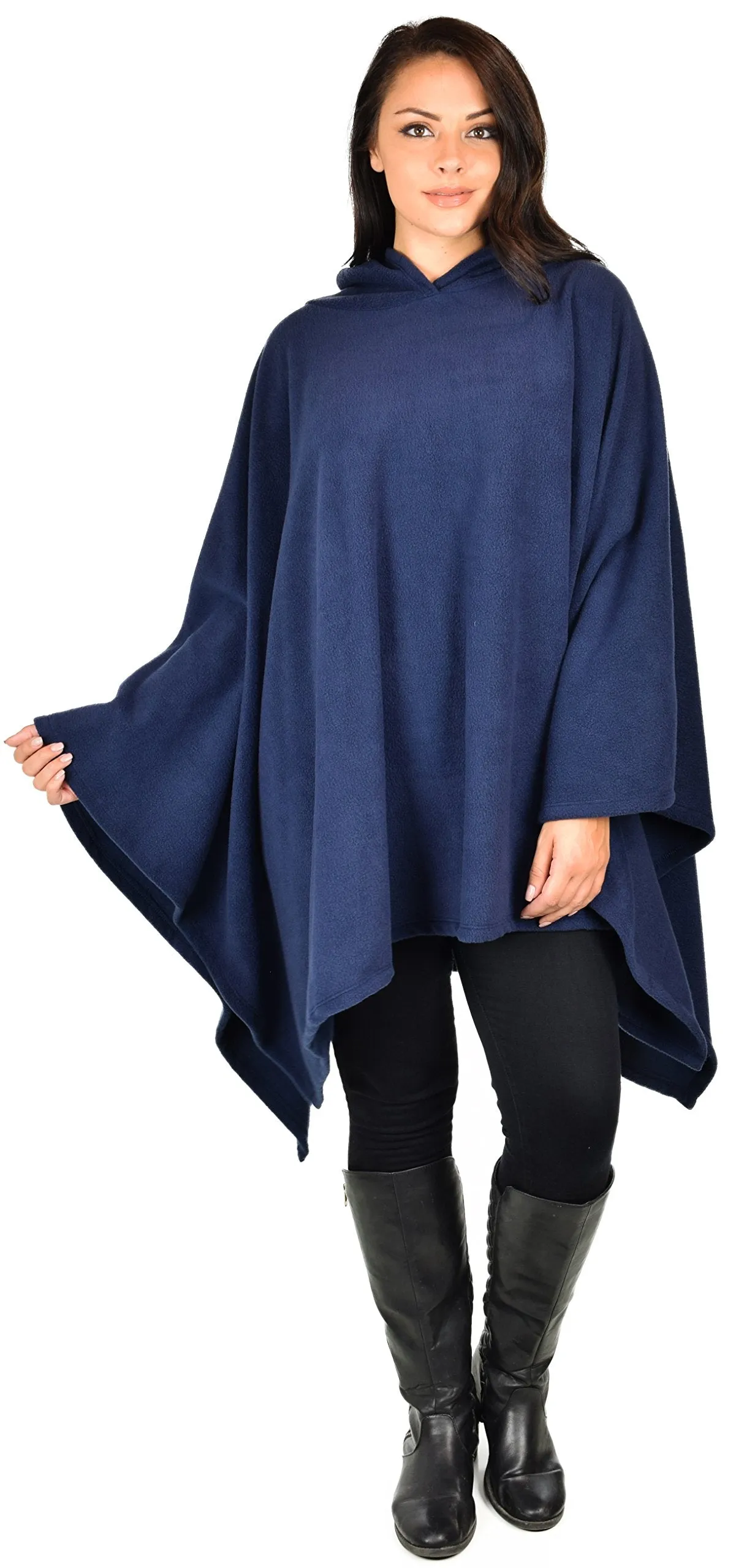 Dare2bStylish Women Poncho Style Hoodie Sweater Fleece Cover Up for Cold Weather