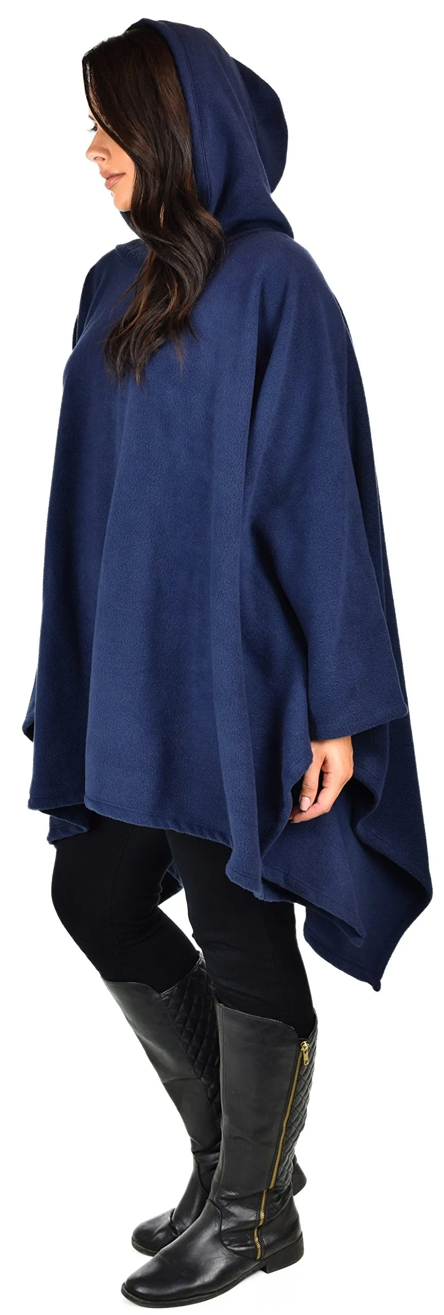 Dare2bStylish Women Poncho Style Hoodie Sweater Fleece Cover Up for Cold Weather