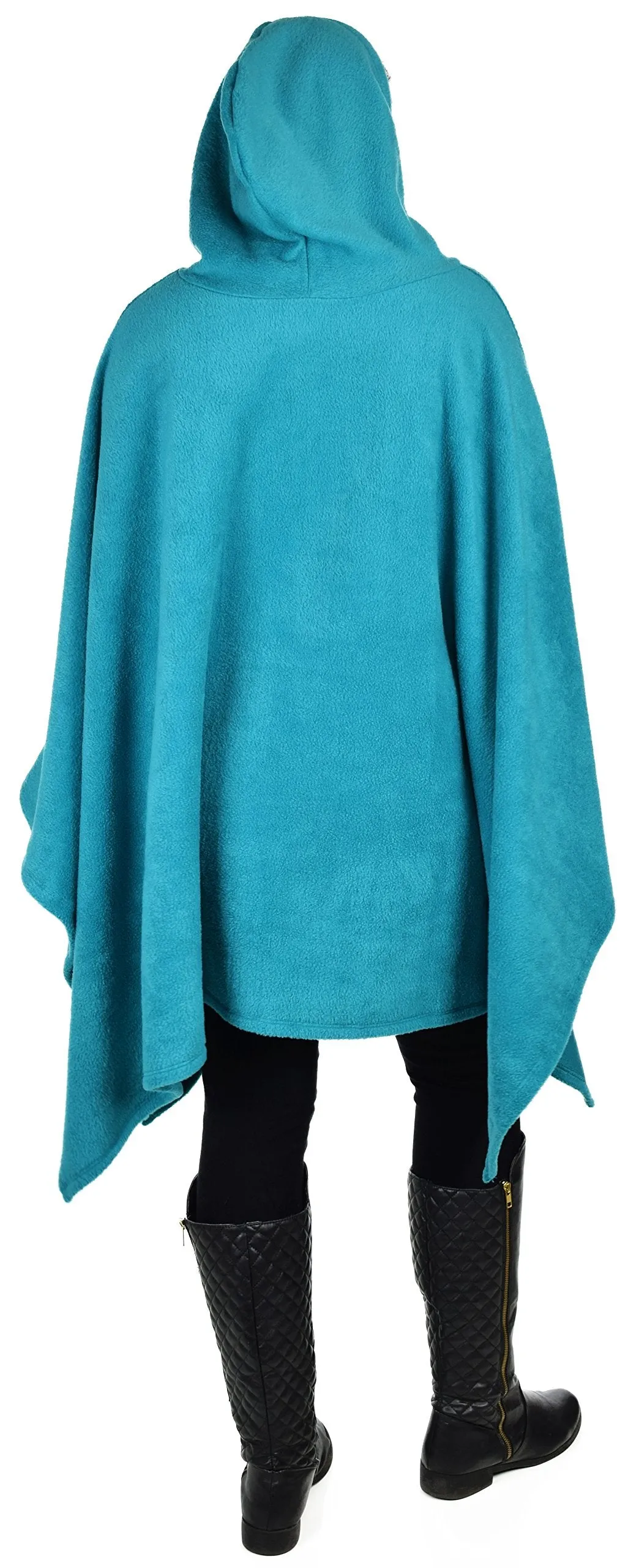 Dare2bStylish Women Poncho Style Hoodie Sweater Fleece Cover Up for Cold Weather