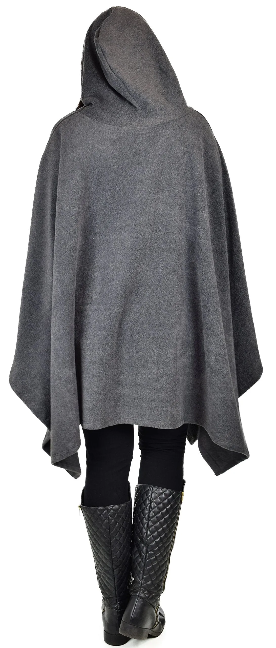 Dare2bStylish Women Poncho Style Hoodie Sweater Fleece Cover Up for Cold Weather