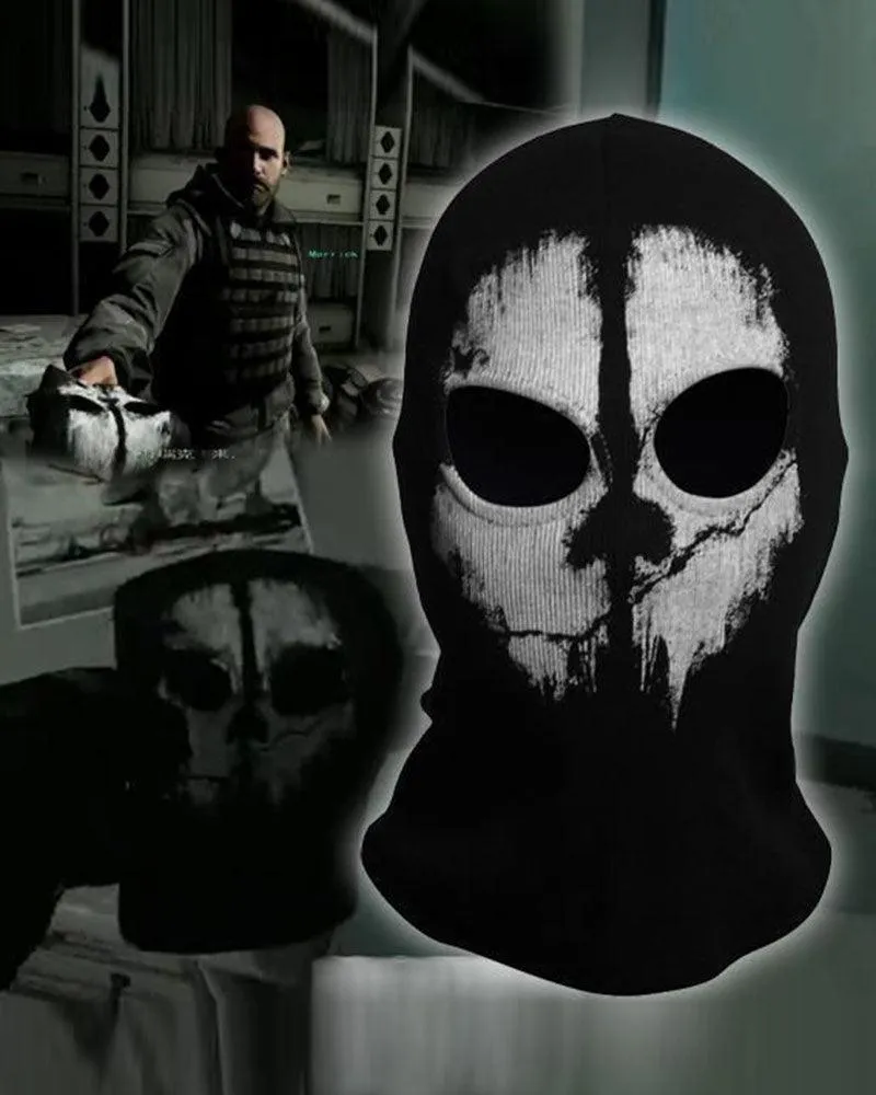 Dark Visitor Skull Outdoor Balaclava Mask And Gloves (Sold Separately)