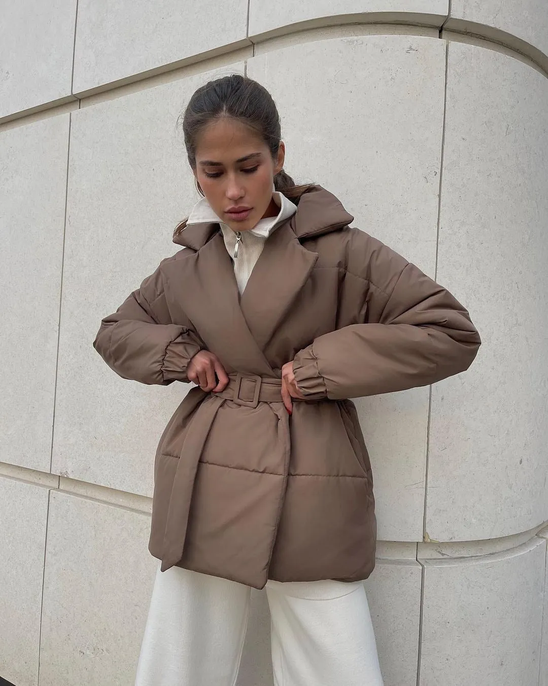 Dawn – Stylish Waisted Overcoat
