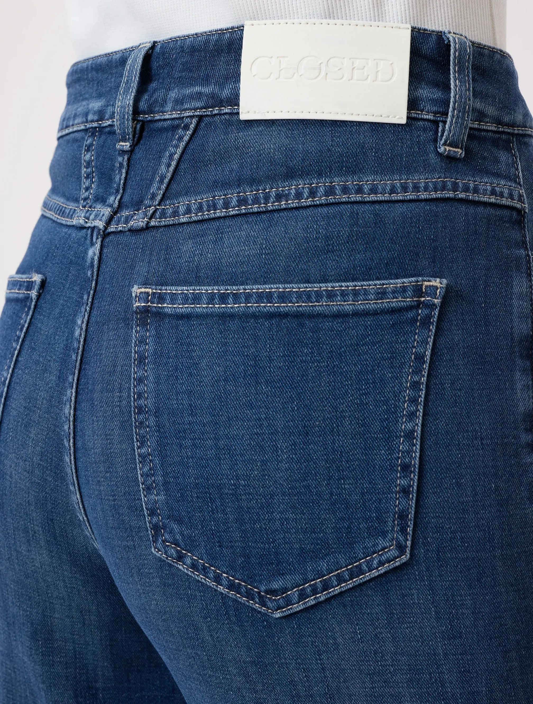 Denim Gamba a Palazzo Blu Notte