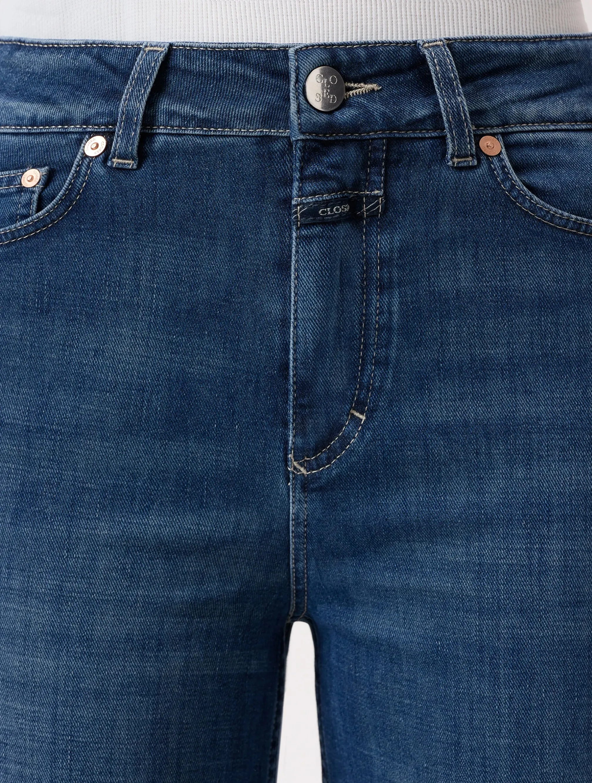 Denim Gamba a Palazzo Blu Notte