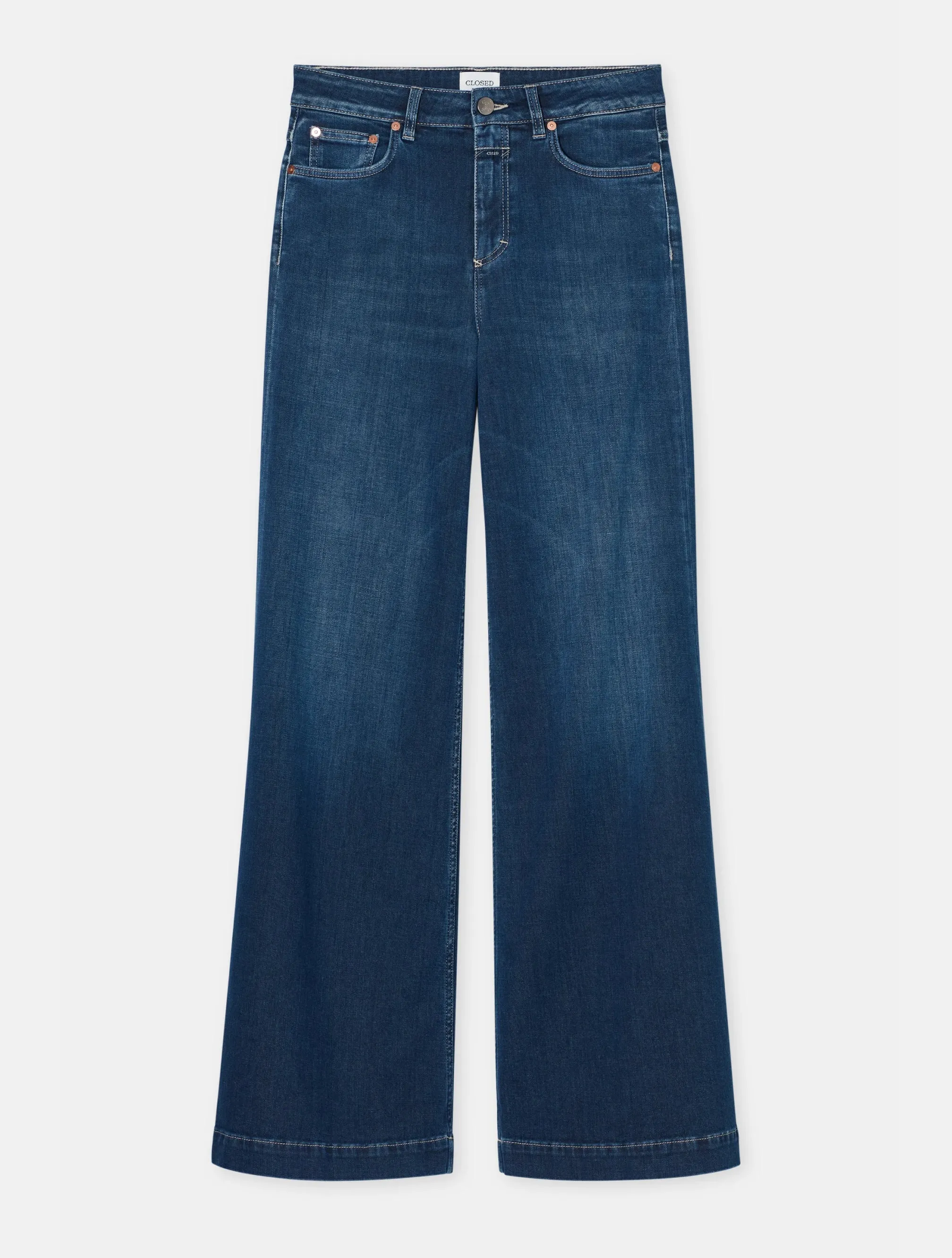 Denim Gamba a Palazzo Blu Notte