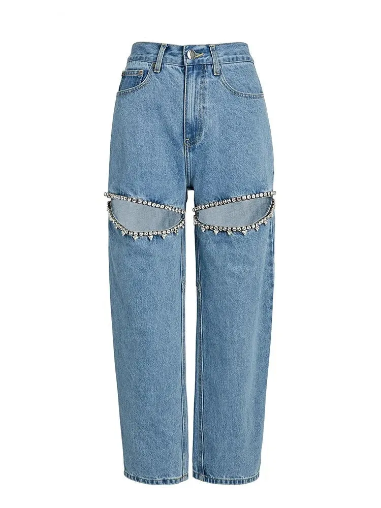 Diamonds Wide Leg Jeans