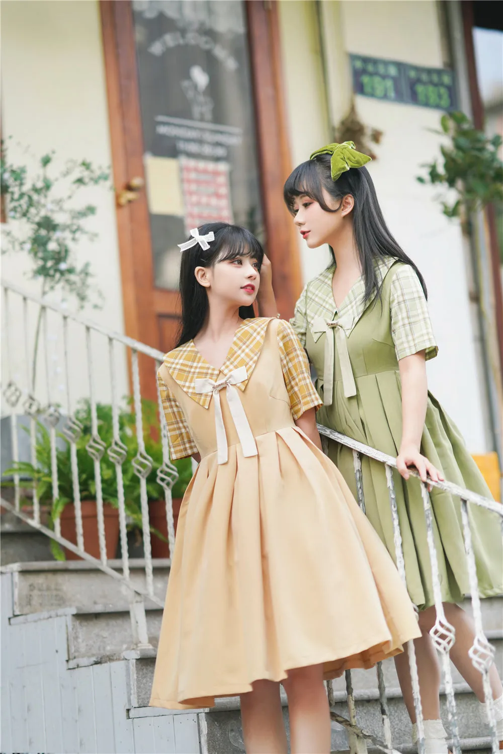 EESSILY~Macaron Waffle~Kawaii Lolita Short Sleeve Summer OP