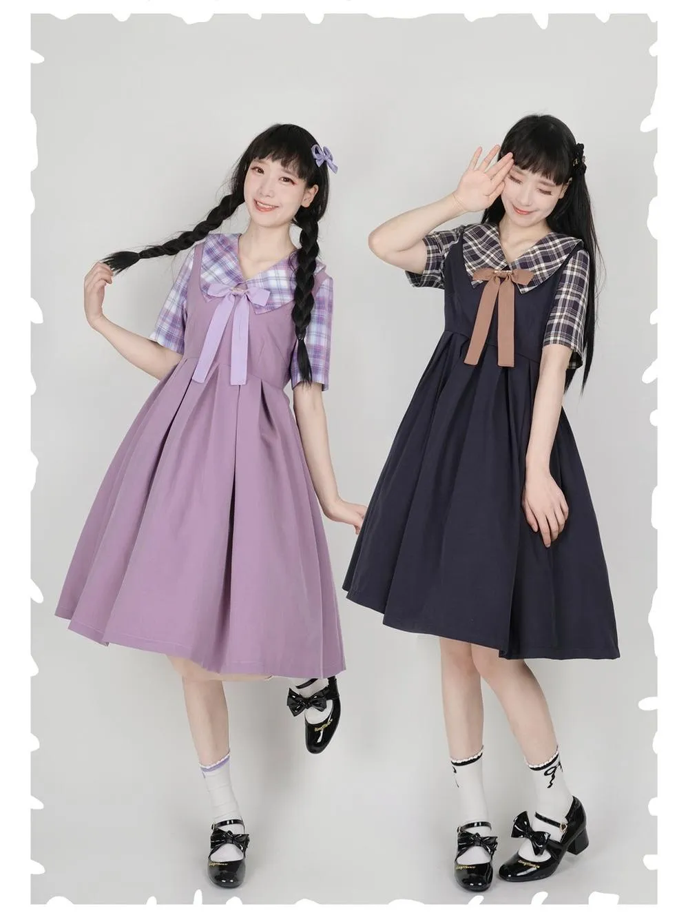 EESSILY~Macaron Waffle~Kawaii Lolita Short Sleeve Summer OP