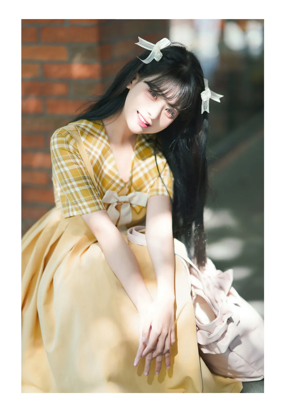 EESSILY~Macaron Waffle~Kawaii Lolita Short Sleeve Summer OP
