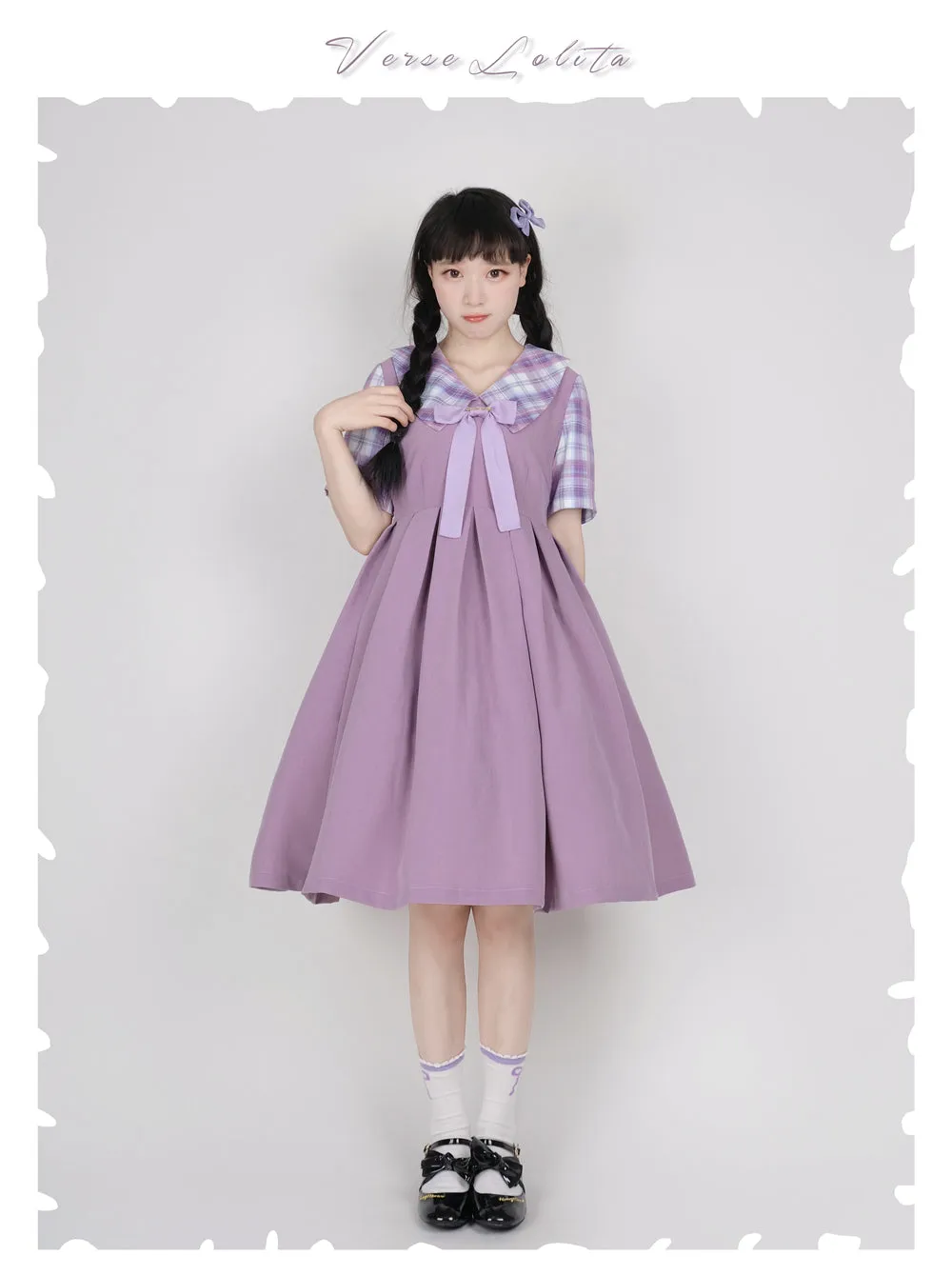 EESSILY~Macaron Waffle~Kawaii Lolita Short Sleeve Summer OP