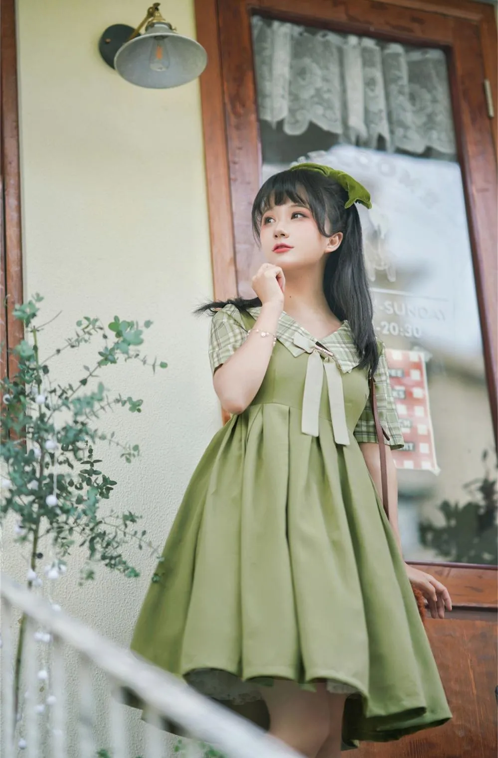 EESSILY~Macaron Waffle~Kawaii Lolita Short Sleeve Summer OP