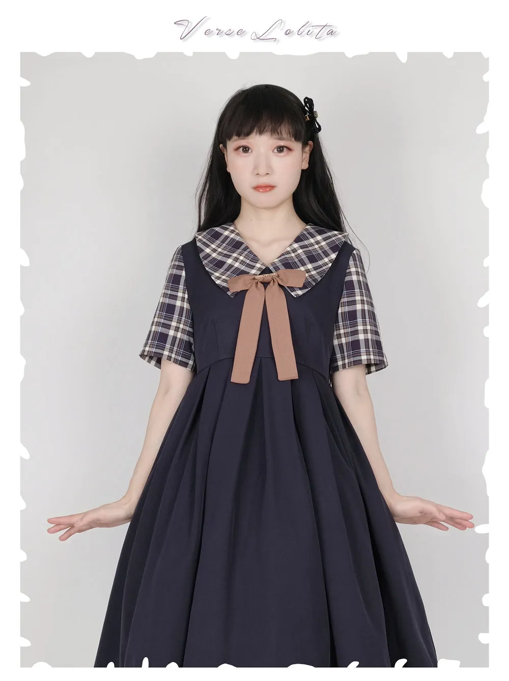 EESSILY~Macaron Waffle~Kawaii Lolita Short Sleeve Summer OP