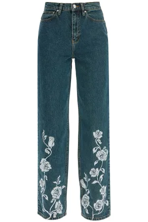 Floral Embroidered Jeans