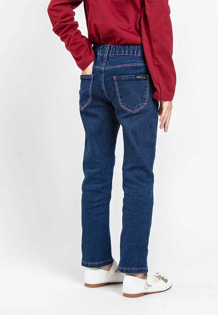 Forest Kids Girls Jeans Kids Girl Denim Long Pants | Seluar Budak Perempuan Jeans - FK810003