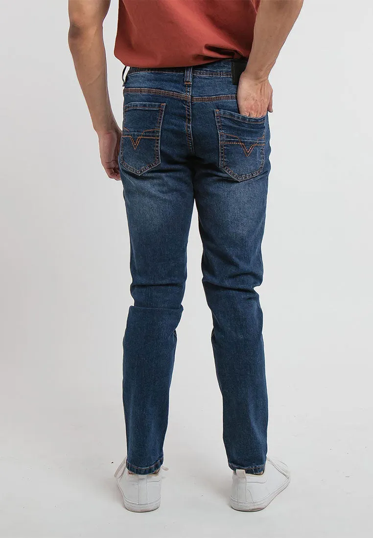 Forest Stretchable Slim Fit Jeans Men Denim Jeans | Seluar Jeans Lelaki Slim Fit - 610194