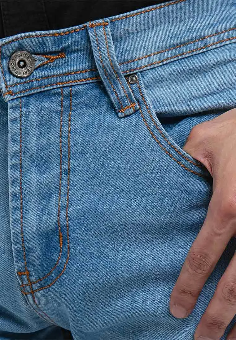 Forest Stretchable Slim Fit Jeans Men Denim Jeans | Seluar Jeans Lelaki Slim Fit - 610194