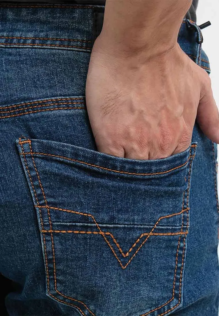 Forest Stretchable Slim Fit Jeans Men Denim Jeans | Seluar Jeans Lelaki Slim Fit - 610194