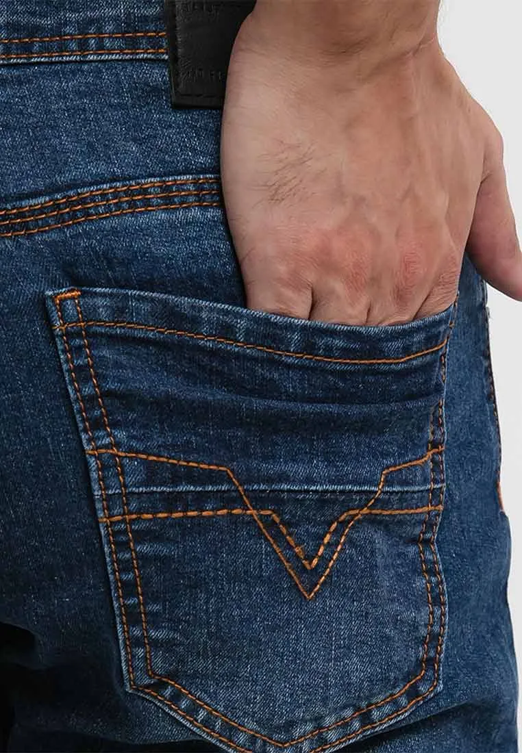 Forest Stretchable Slim Fit Jeans Men Denim Jeans | Seluar Jeans Lelaki Slim Fit - 610194
