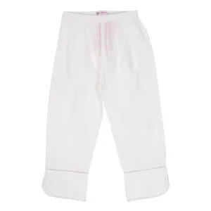 Girls Trouser Cotton-White For Teens