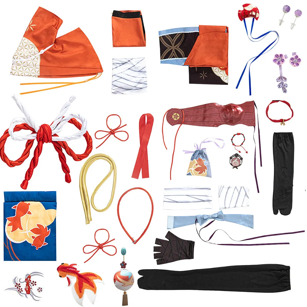 Gvavaya Game Cosplay Genshin Impact Inazuma Yoimiya Cosplay Costume