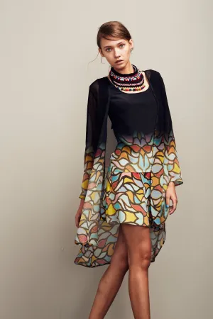 Indigenous Printed Long Sleeves Overcoat