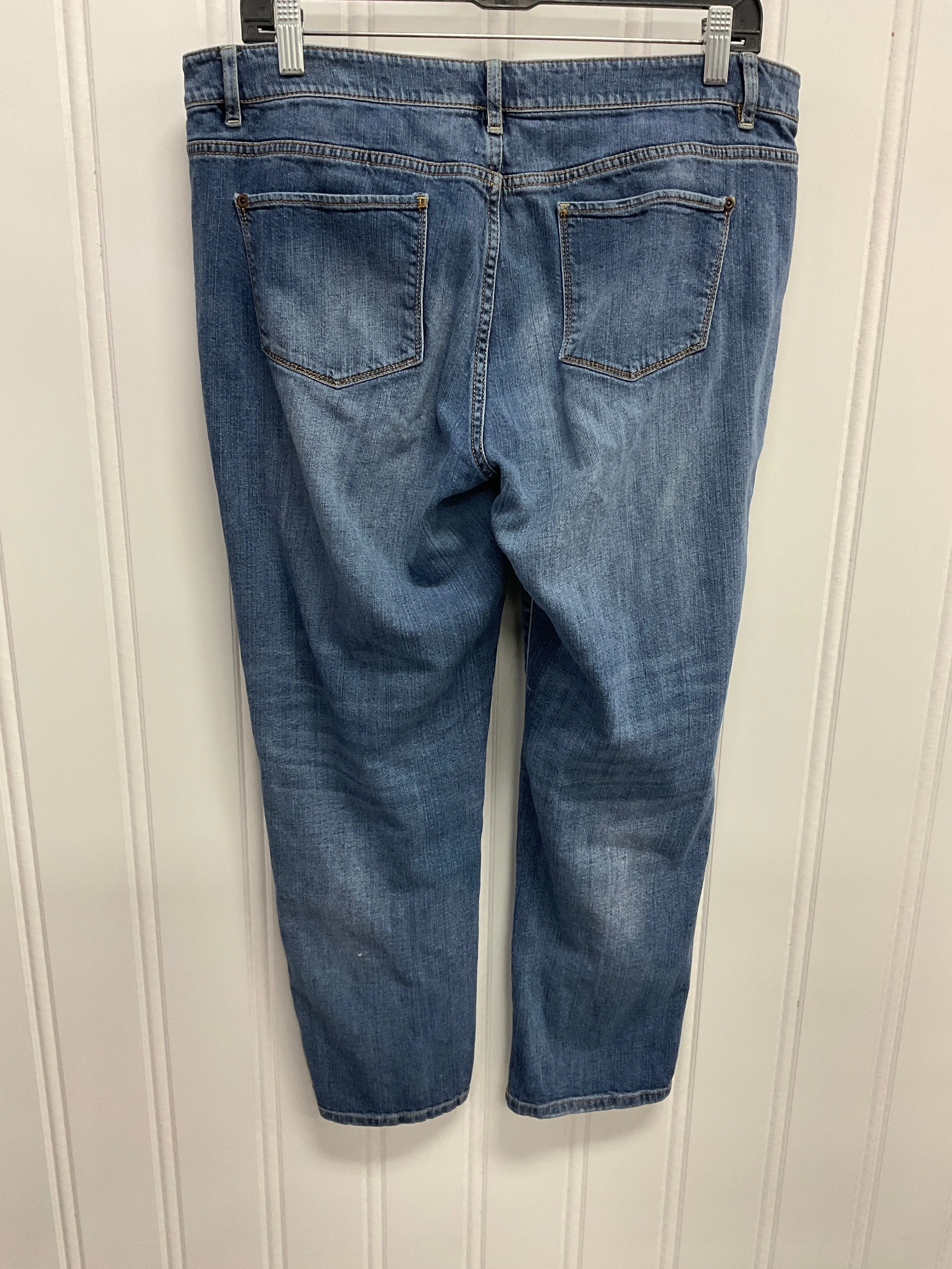 Jeans Straight By J. Jill In Blue Denim, Size:14P