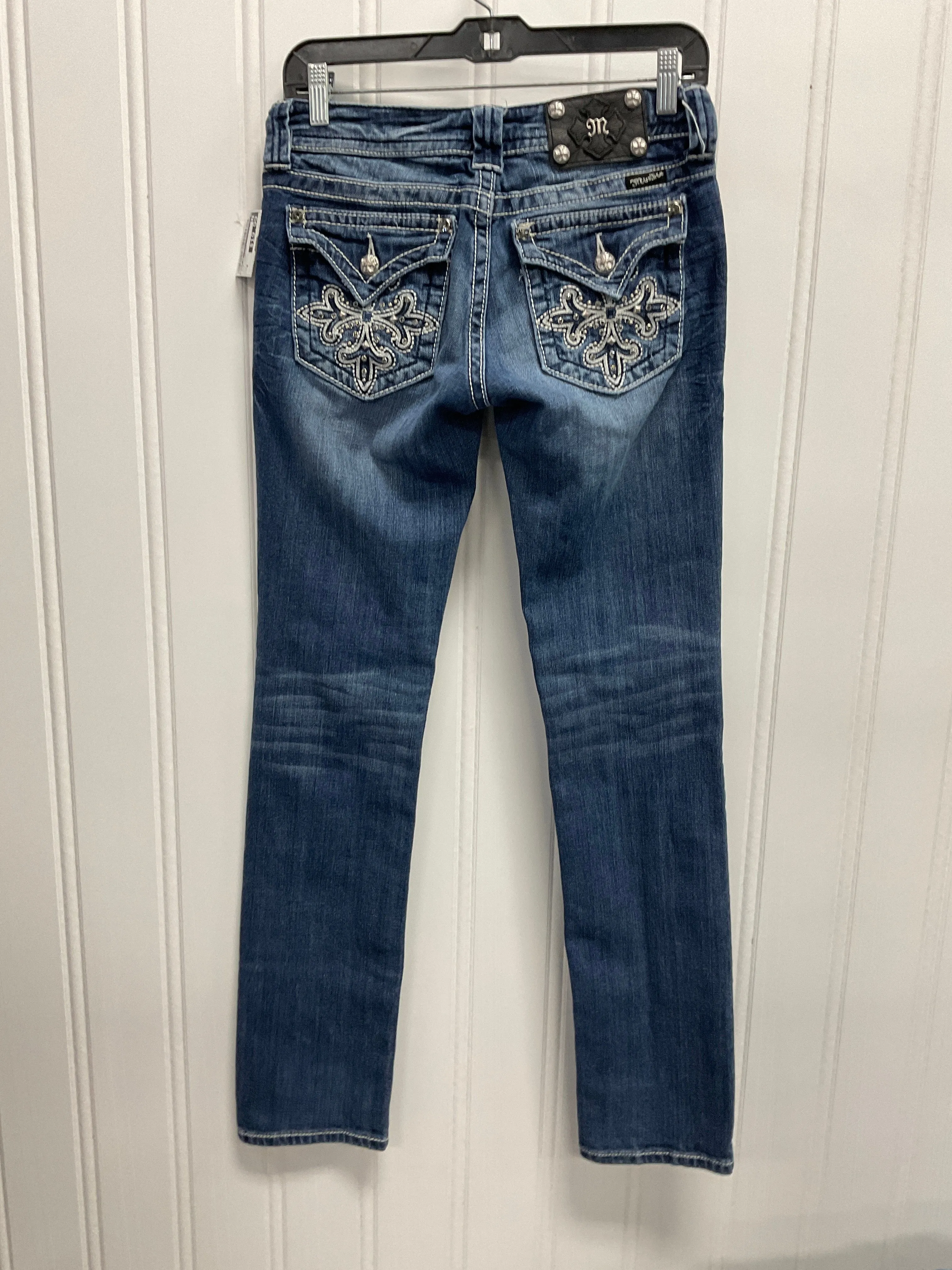 Jeans Straight By Miss Me In Blue Denim, Size:6